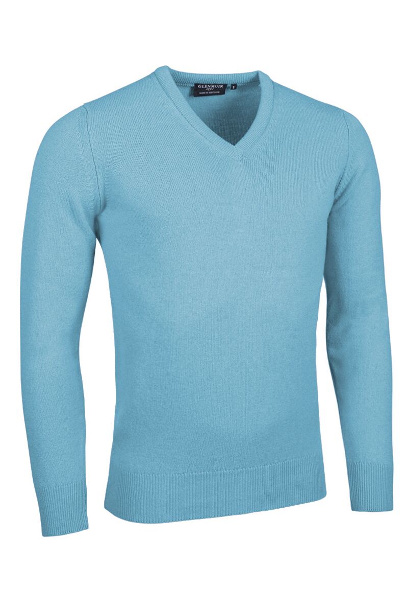 Mens V Neck Lambswool Golf SweaterS / Color14