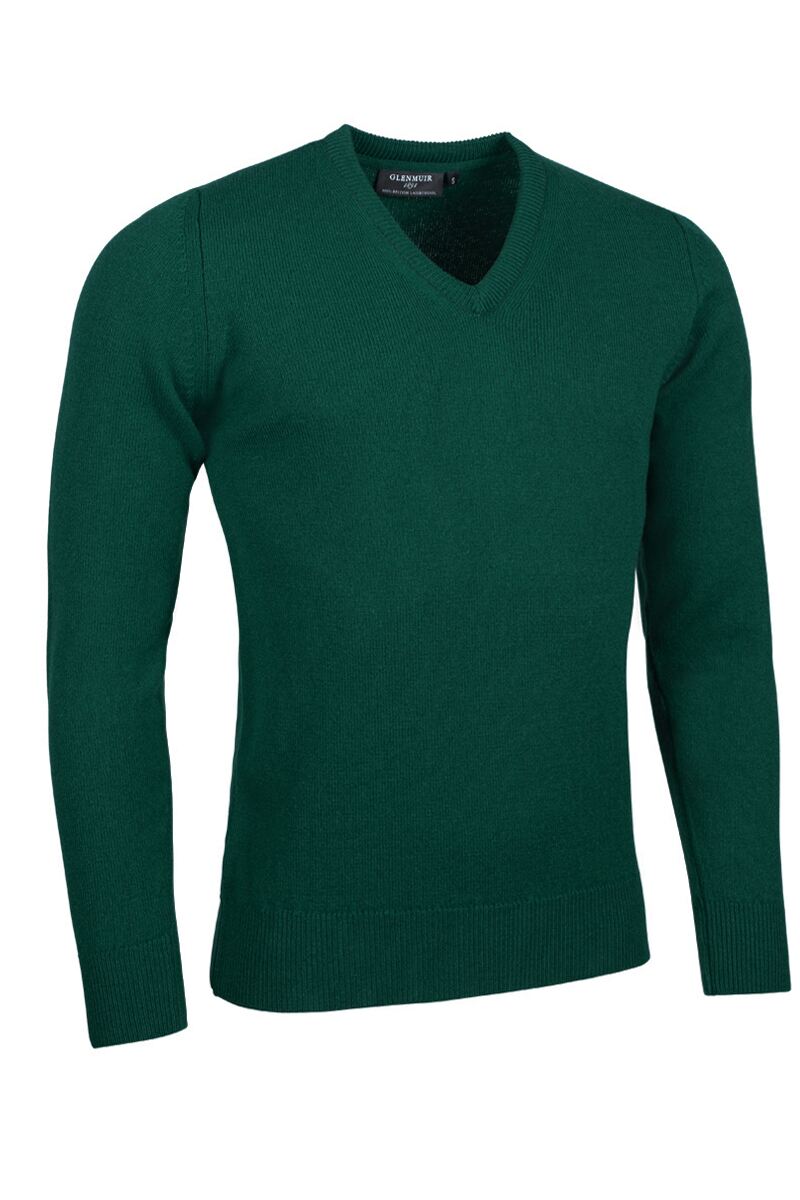 Mens V Neck Lambswool Golf SweaterS / Color16