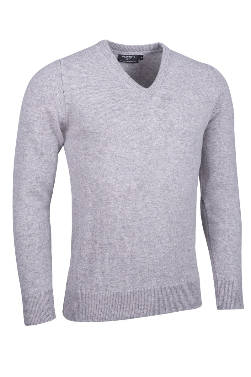 Mens V Neck Lambswool Golf Sweater