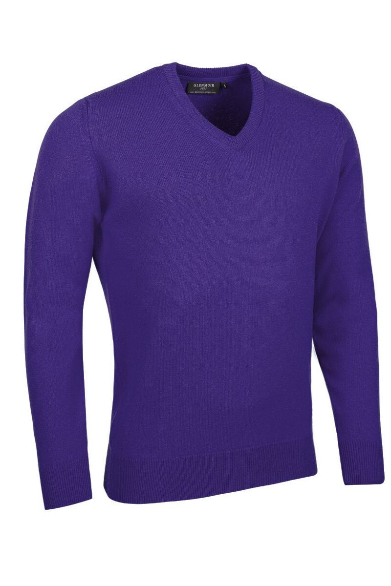 Mens V Neck Lambswool Golf SweaterS / Color7