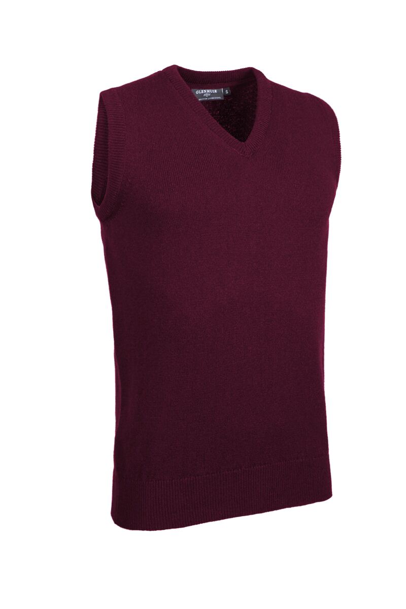 Mens V Neck Lambswool Golf SlipoverS / Color2