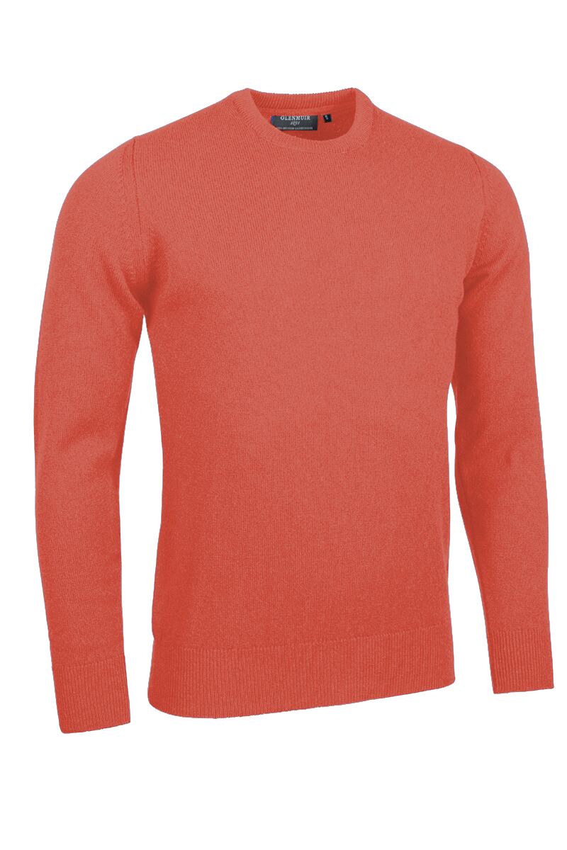 Mens Crew Neck Lambswool Golf Sweater