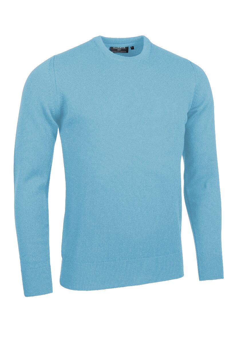 Mens Crew Neck Lambswool Golf Sweater