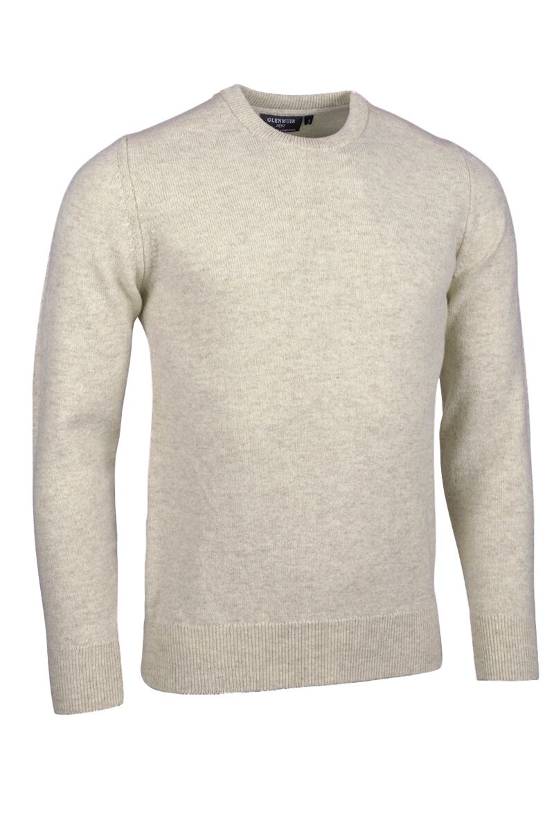 Mens Crew Neck Lambswool Golf Sweater