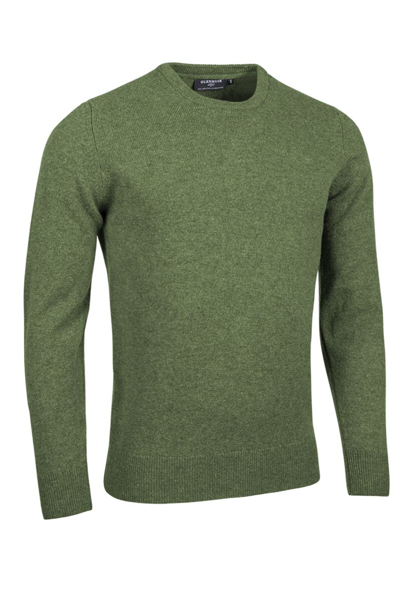 Mens Crew Neck Lambswool Golf Sweater