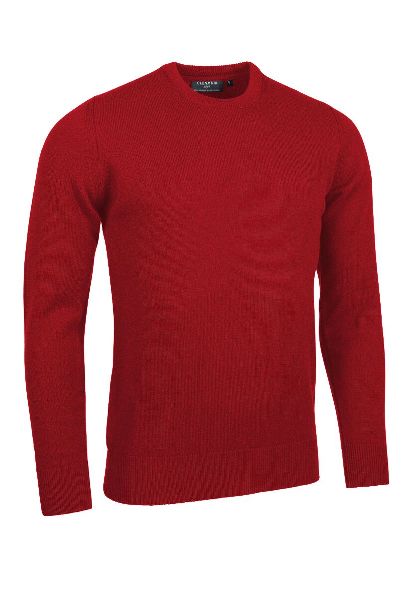 Mens Crew Neck Lambswool Golf SweaterS / Color2