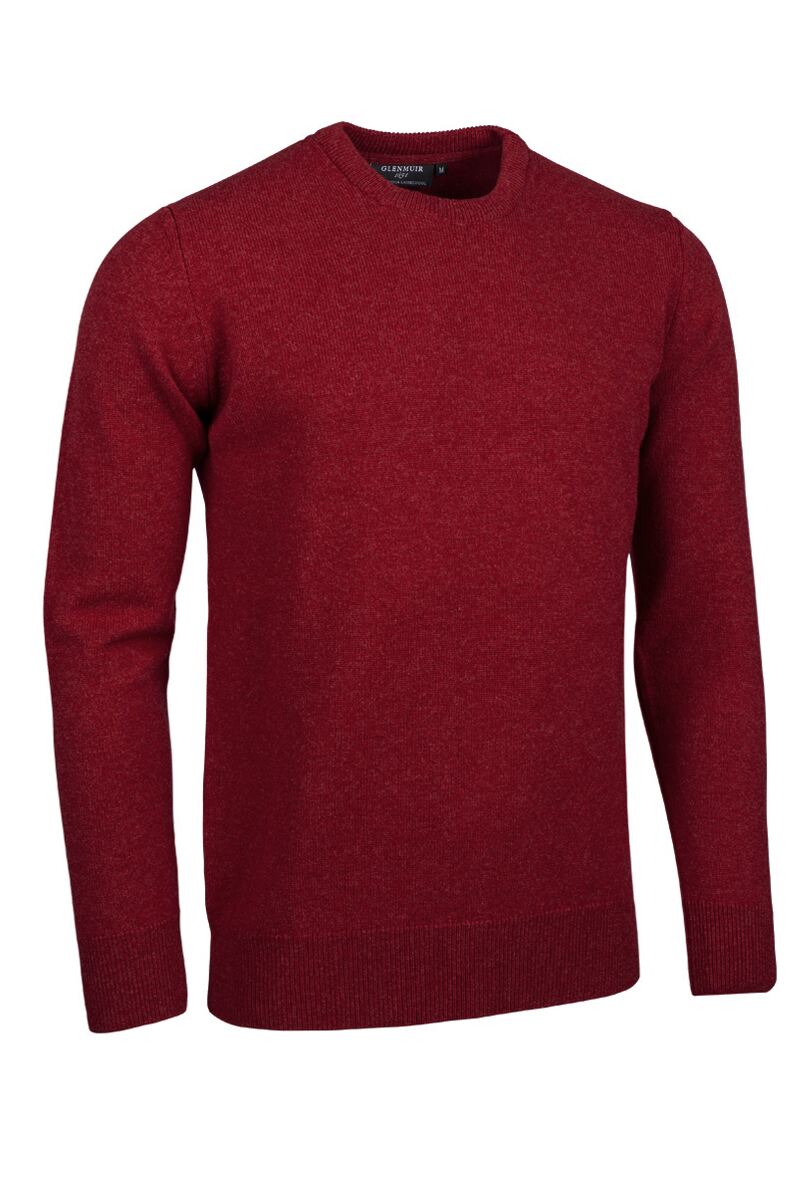 Mens Crew Neck Lambswool Golf Sweater