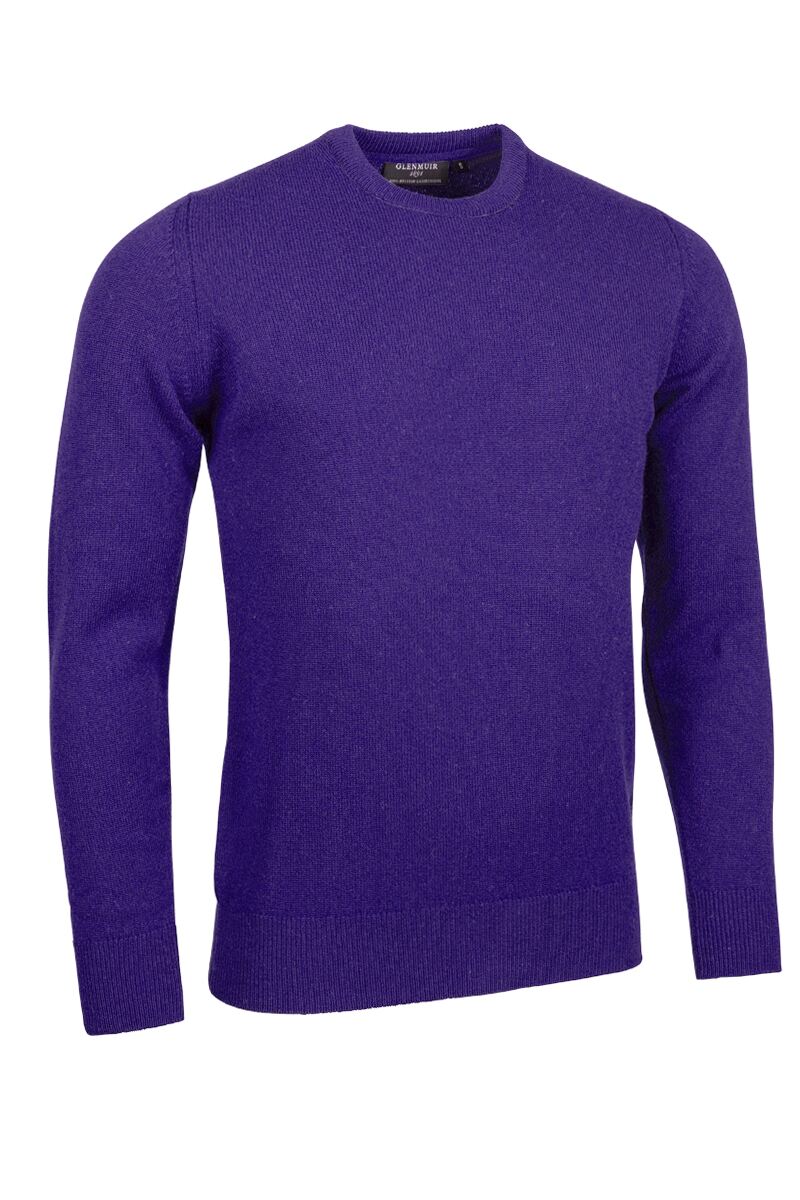 Mens Crew Neck Lambswool Golf Sweater