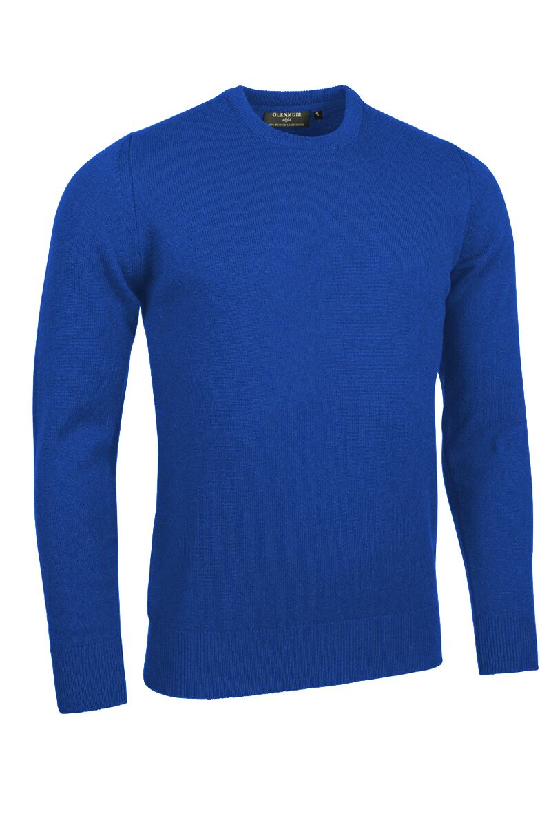 Mens Crew Neck Lambswool Golf Sweater