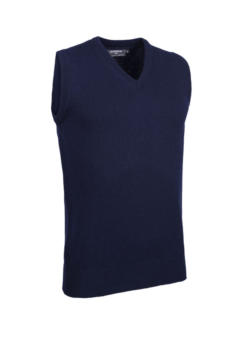 Mens V Neck Lambswool Golf SlipoverS / Color3