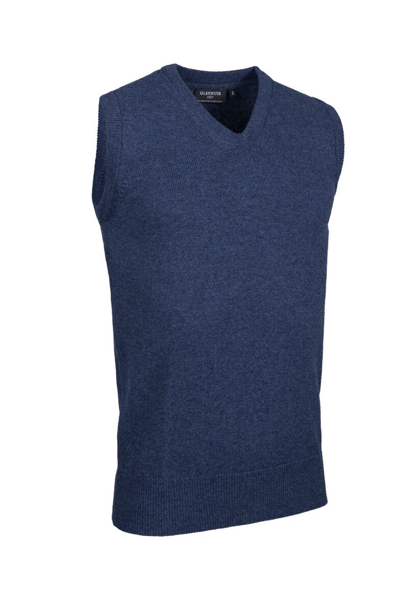 Mens V Neck Lambswool Golf Slipover