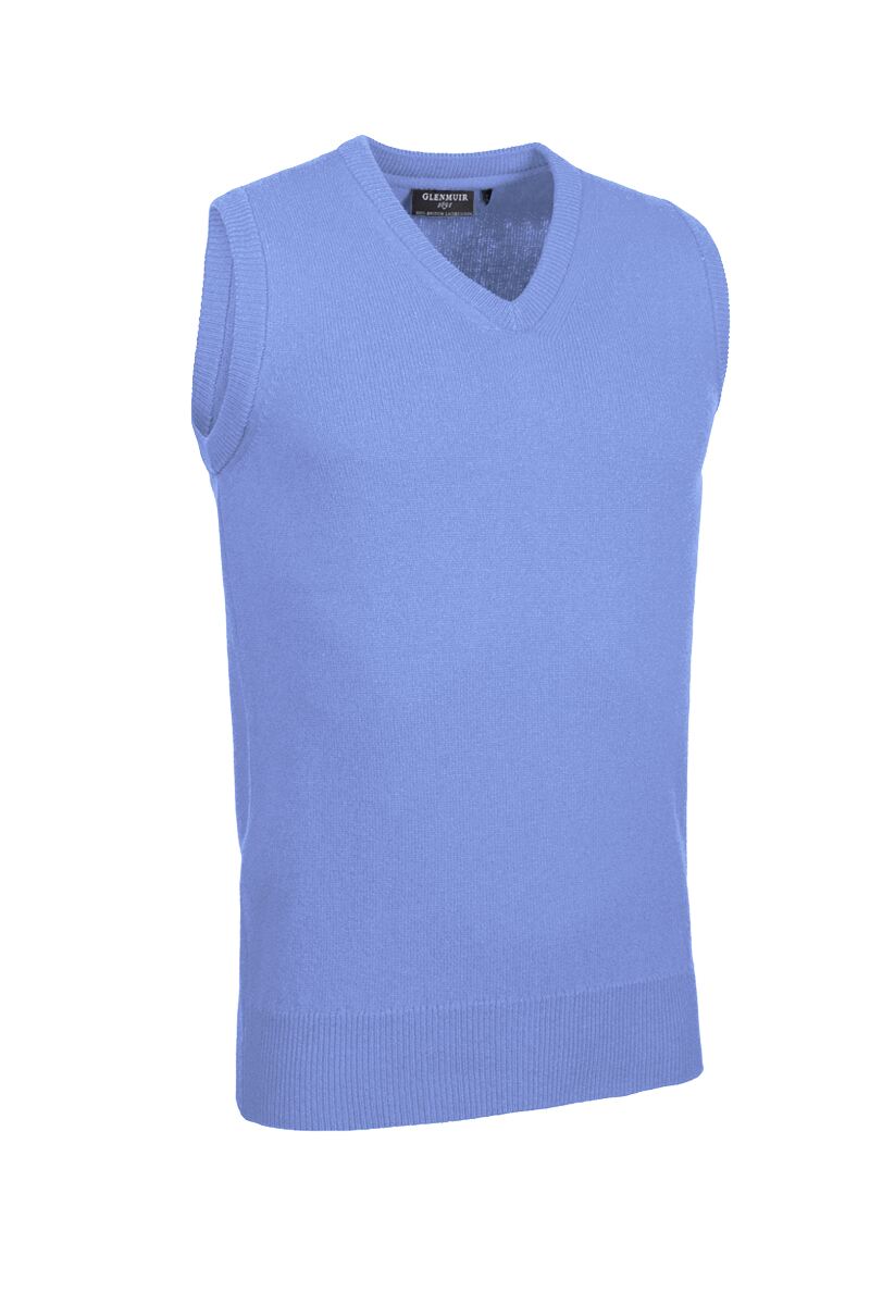 Mens V Neck Lambswool Golf Slipover