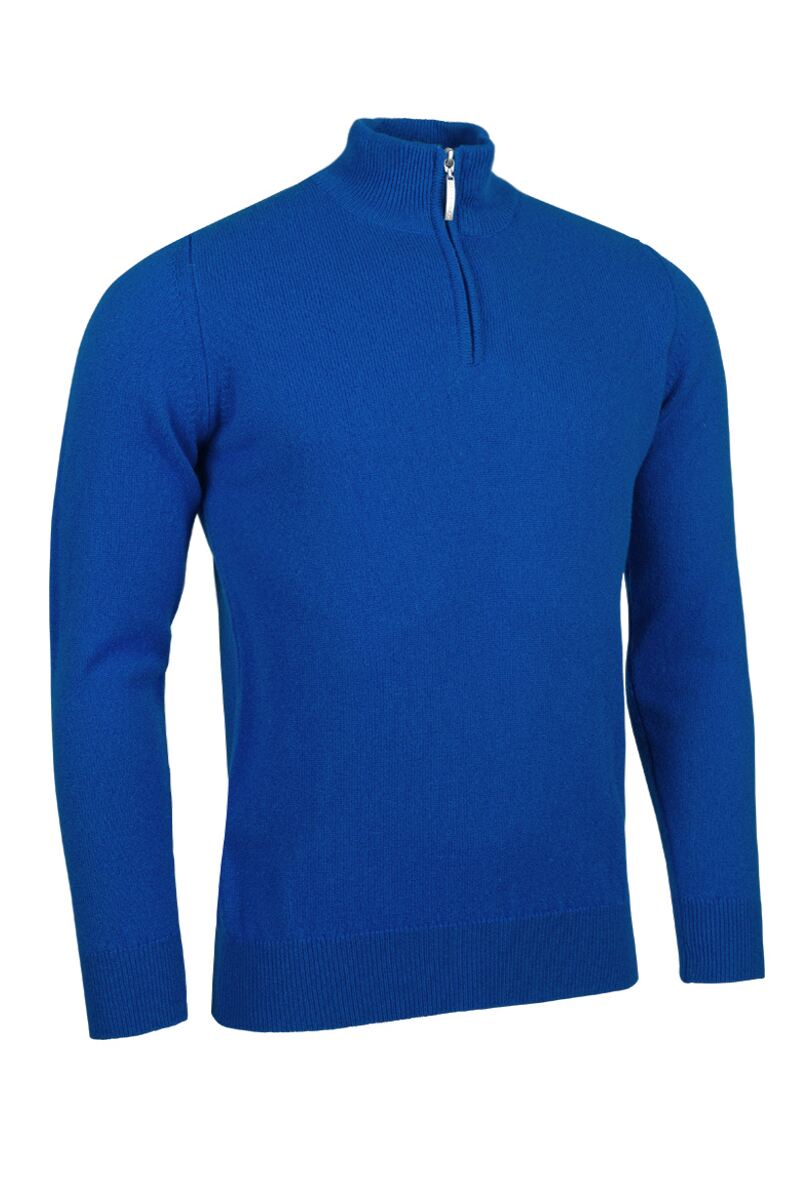 Mens Quarter Zip Lambswool Golf SweaterM / Color5