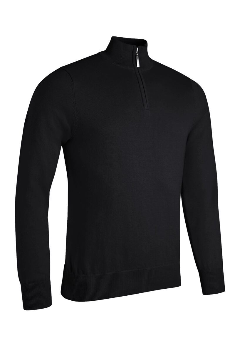 Mens Quarter Zip Lightweight Cotton Golf Sweater