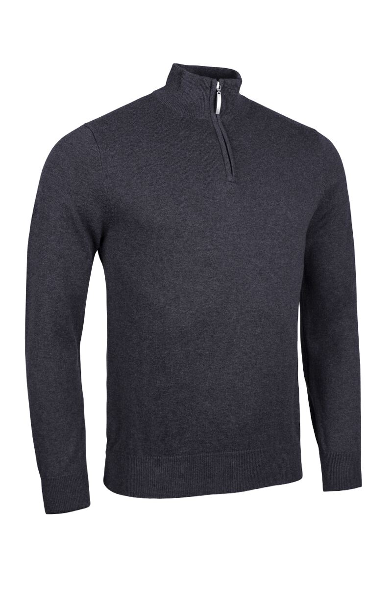 Mens Quarter Zip Lightweight Cotton Golf Sweater