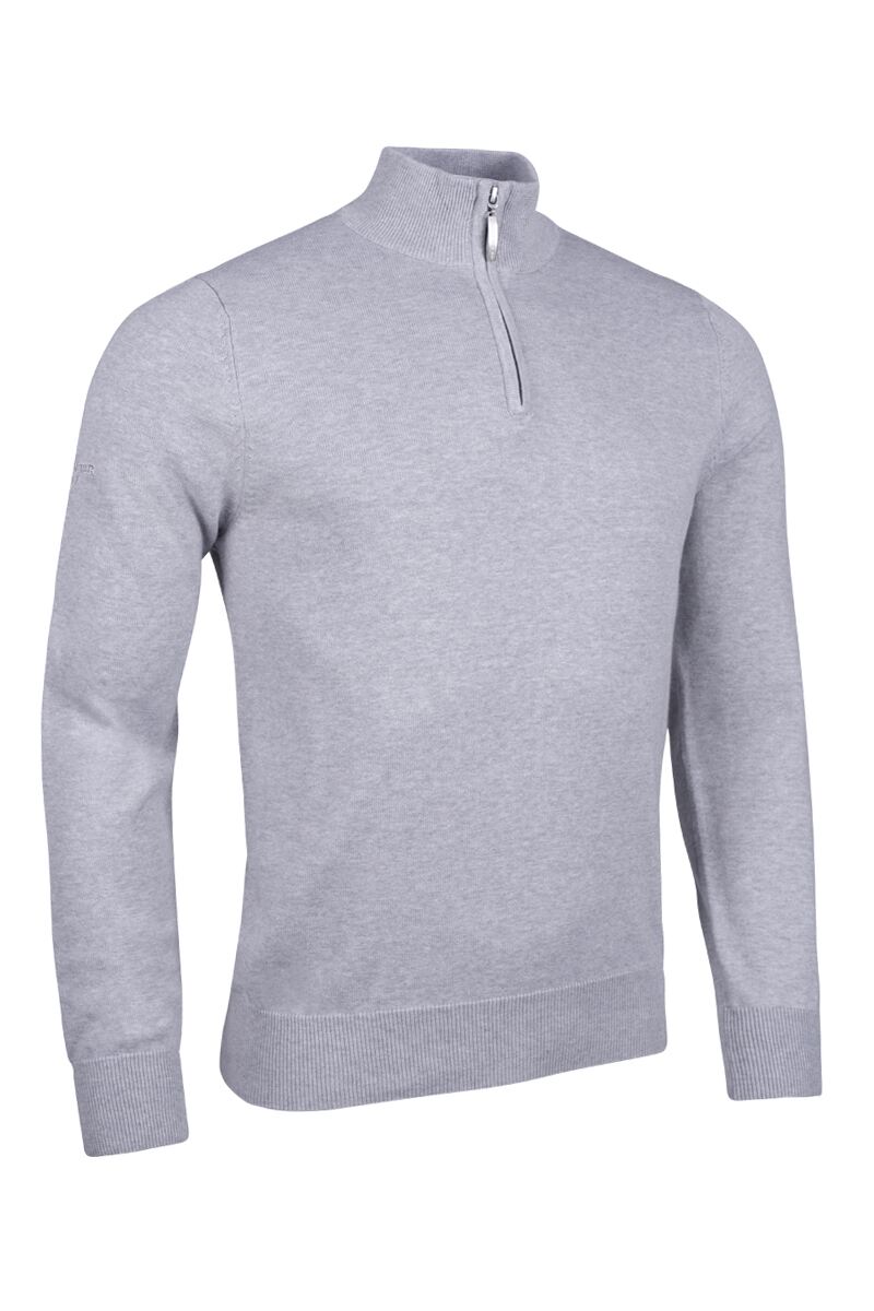 Mens Quarter Zip Lightweight Cotton Golf Sweater