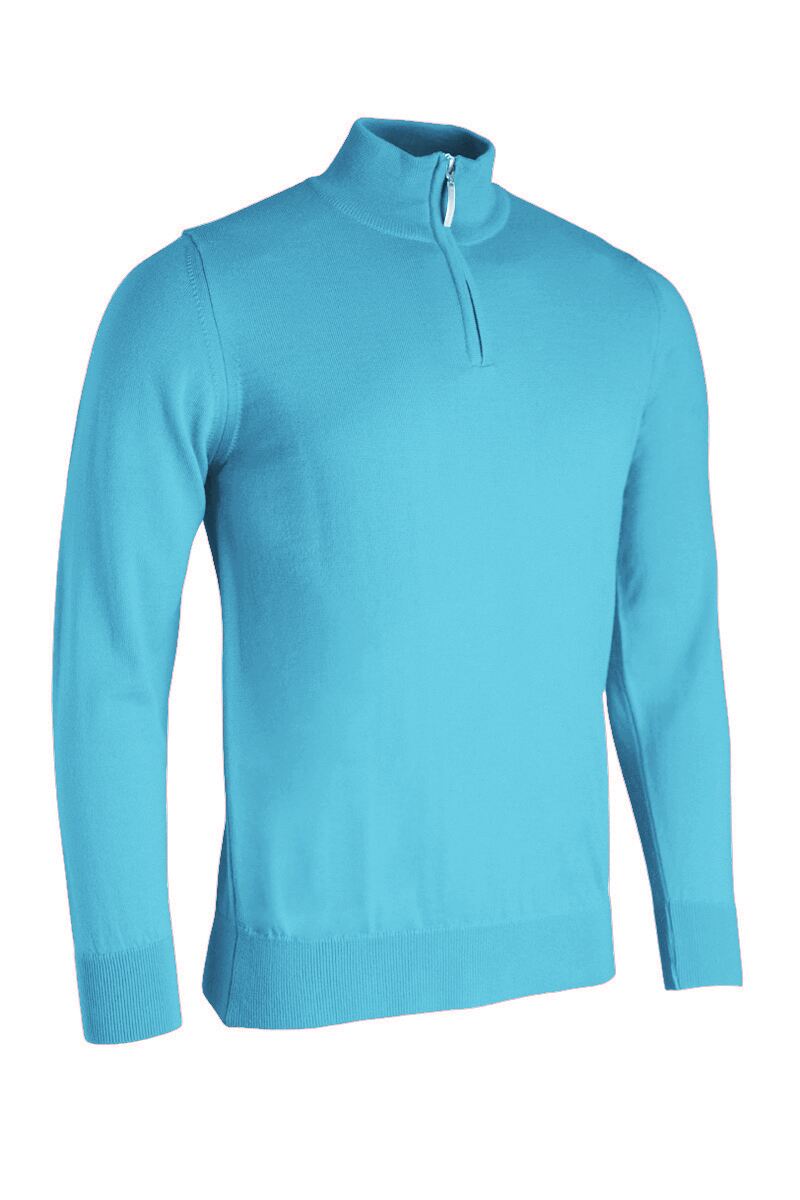 Mens Quarter Zip Merino Wool Golf Sweater