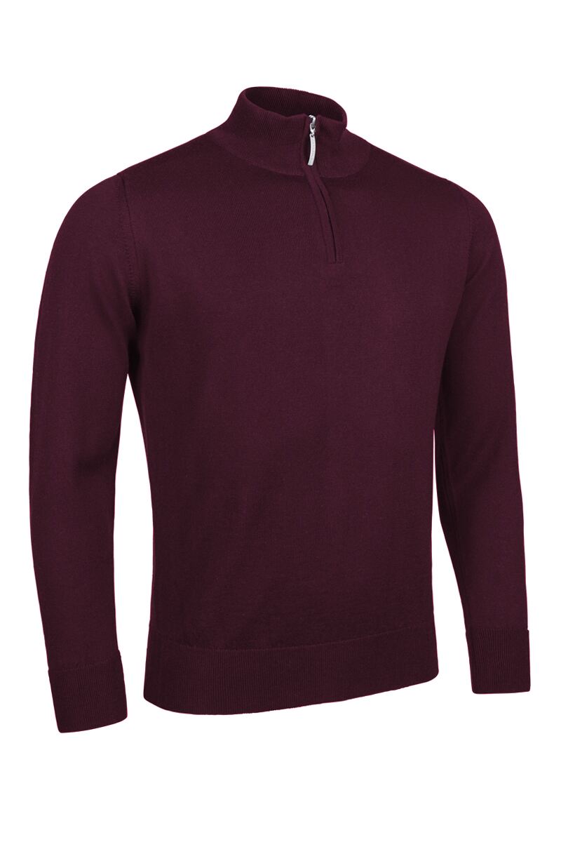 Mens Quarter Zip Merino Wool Golf SweaterS / Color3