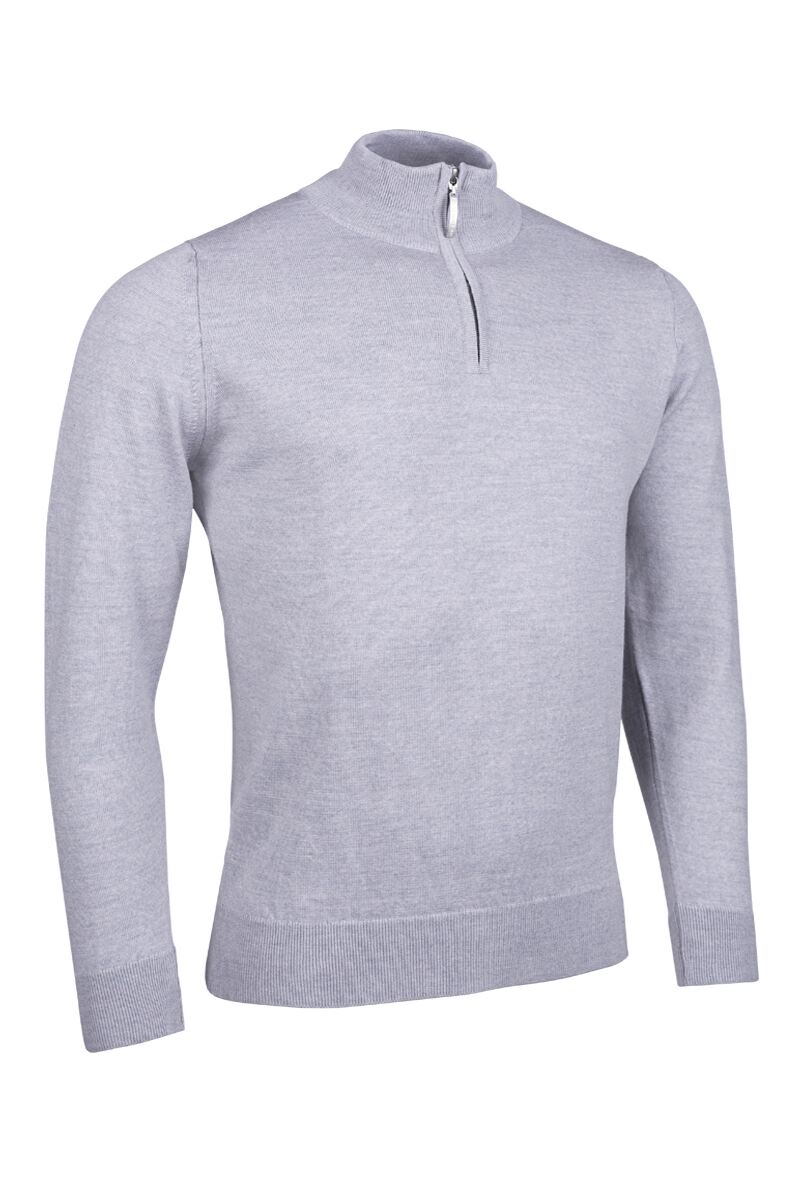 Mens Quarter Zip Merino Wool Golf Sweater