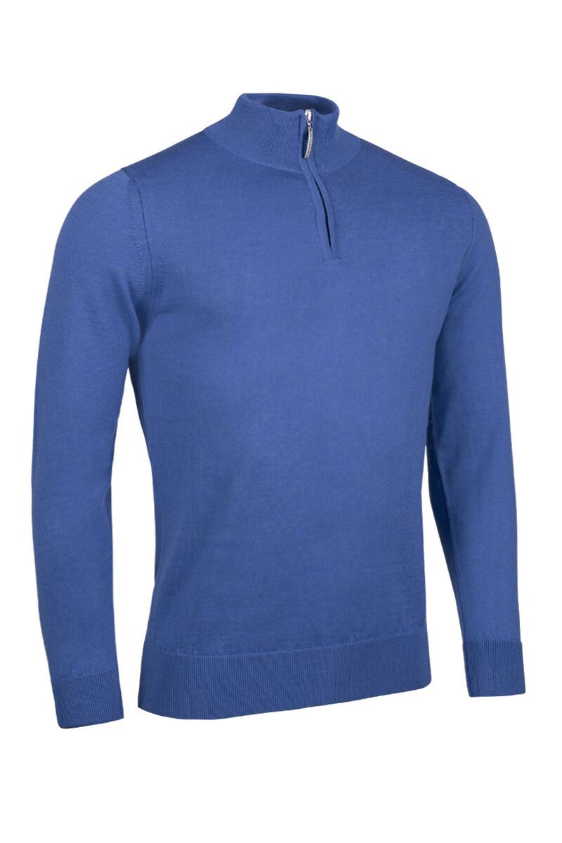 Mens Quarter Zip Merino Wool Golf Sweater