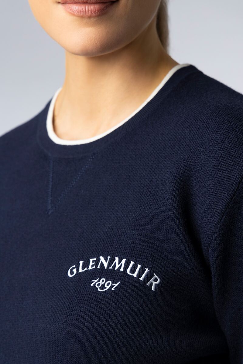 Mens and Ladies Crew Neck V Insert Tipped Touch of Cashmere 1891 Heritage Sweatshirt