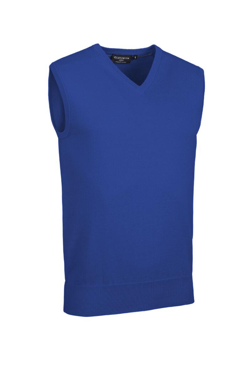 Mens V Neck Cotton Golf Slipover