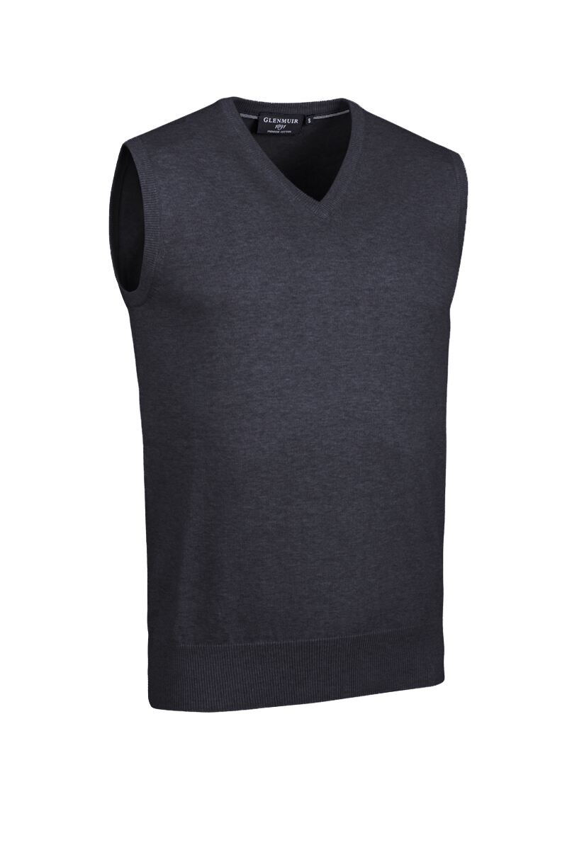 Mens V Neck Cotton Golf Slipover