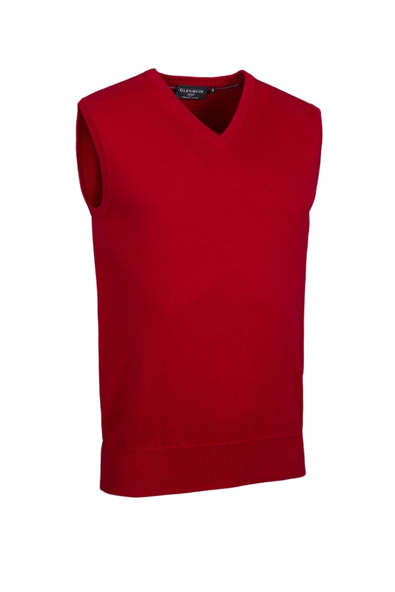 Mens V Neck Cotton Golf Slipover