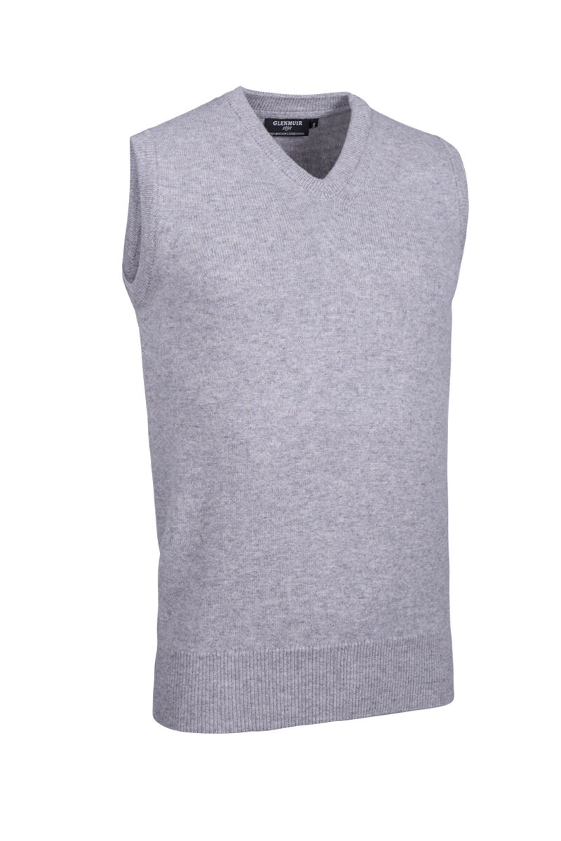 Mens V Neck Lambswool Golf Slipover