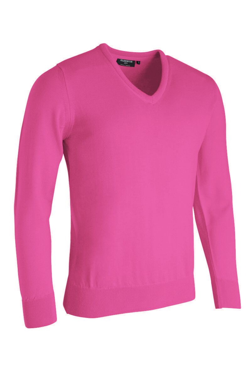 Mens V Neck Merino Wool Golf Sweater