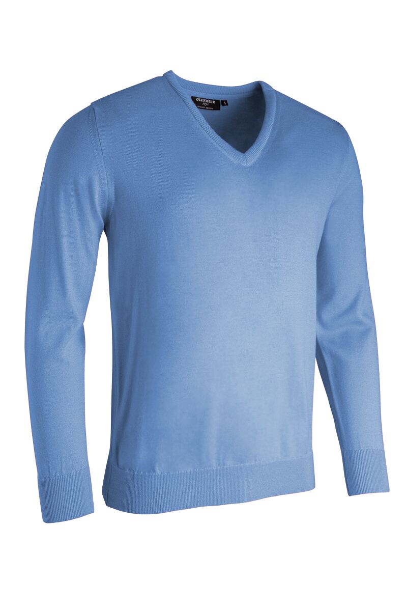 Mens V Neck Merino Wool Golf Sweater