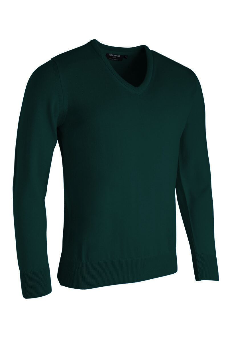 Mens V Neck Merino Wool Golf Sweater